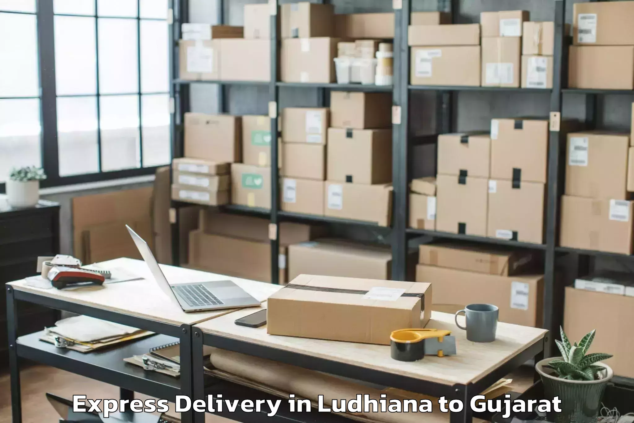 Affordable Ludhiana to Mangrol Express Delivery